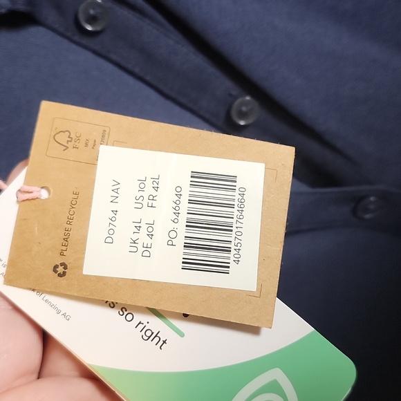 Boden Laura Jersey Midi Dress In Navy Blue Size 10L Long Length - Picture 9 of 14